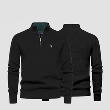 Men's Zip Neck Knit Sweater