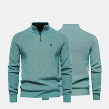 Men's Zip Neck Knit Sweater