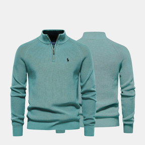 Men's Zip Neck Knit Sweater