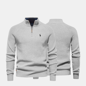 Men's Zip Neck Knit Sweater