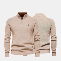 Men's Zip Neck Knit Sweater