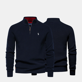 Men's Zip Neck Knit Sweater
