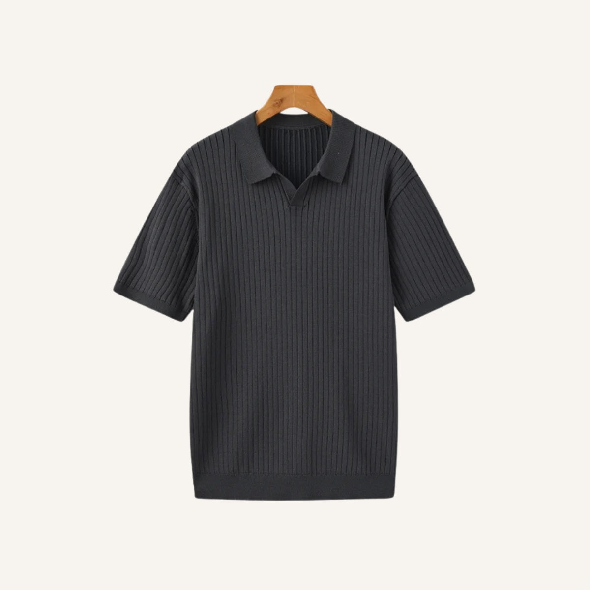 Camisa Polo Canelada Premium Sollome cinza