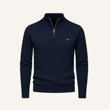 Mens Quarterzip Sweater - Verri Navy Blue
