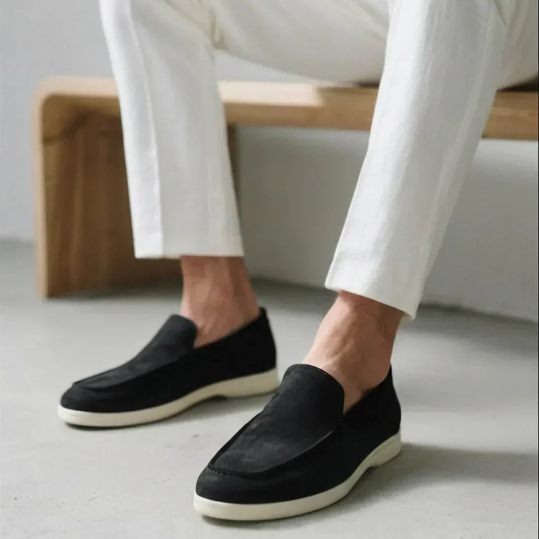 Mocassim de Camurca Masculino Venetto preto