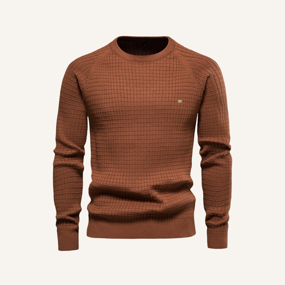 Sueter Masculino Pesson Nollan Texturizado Cafe