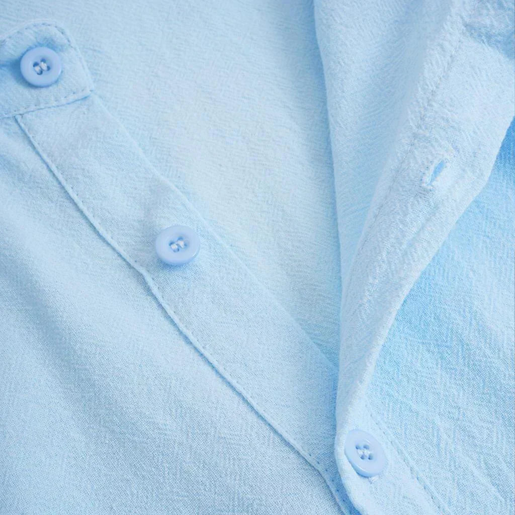 tecido Camisa de Linho Masculina Verano